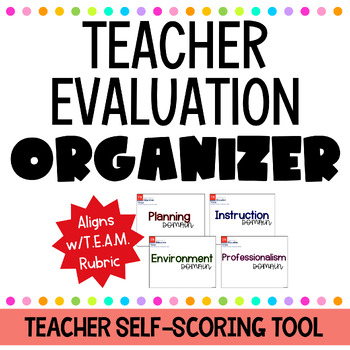 Preview of TEACHER EVALUATION SELF-SCORE ORGANIZER