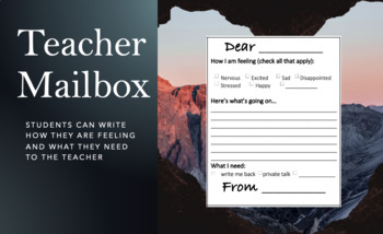 Preview of TEACHER MAILBOX CLASSROOM STUDENT LETTER COMMUNICATION TEMPLATE