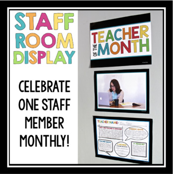 Teacher Of The Month Staff Room Bulletin Display By Presto Plans