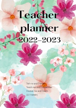 Preview of TEACHER PLANNER 2022-2023