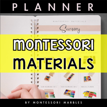 Preview of TEACHER PLANNER INSERTS Montessori Materials