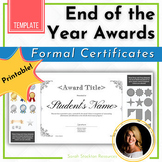 TEACHER RESOURCE End of the Year Awards | Formal Certificates