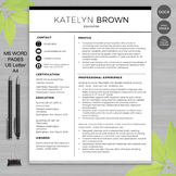 TEACHER RESUME Template MS Word • Apple Pages +  Educator 