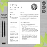 TEACHER RESUME Template For MS Word and Pages | + Educator