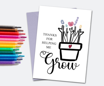 Preview of TEACHER THANK YOU CARD, TEACHER APPRECIATION GIFT, LAST DAY OF SCHOOL PRINTABLE