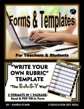 Rubric Form Template Excel Form For Writing Your Own Rubrics Assessments