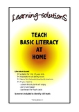 TEACH BASIC READING AT HOME - A Brief Guide for all Abilit