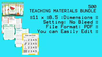 Preview of TEACHING MATERIALS BUNDLE  This is a ❝UNIQUE KDP TEACHING MATERIALS BUNDLE❞