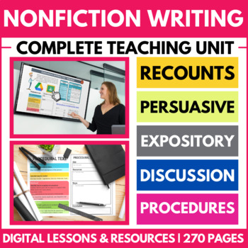 Preview of NONFICTION TEXT INTERACTIVE NOTEBOOK | DIGITAL RESOURCES | TOOLS | LESSON PLANS