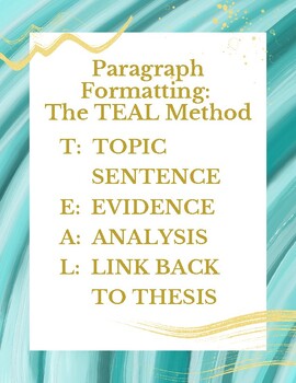 Preview of TEAL Paragraph Formatting Graphic