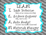 T.E.A.M. ~ Cooperative Group Job Descriptions {Black Dots}
