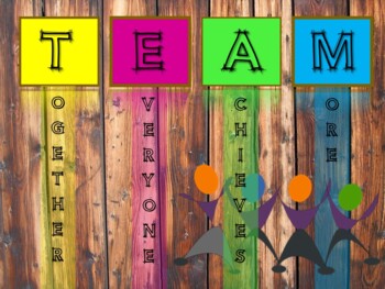Preview of TEAM inspiring Poster Print out and Use