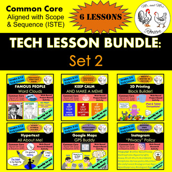 Preview of Middle School Technology Lesson Plans | High School Tech STEM BUNDLE: Set 2