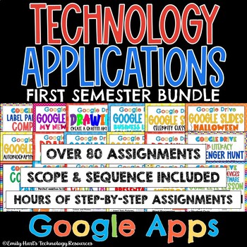 Preview of TECHNOLOGY APPLICATIONS COMPLETE COURSE - 1st SEMESTER GOOGLE COMPUTER BUNDLE