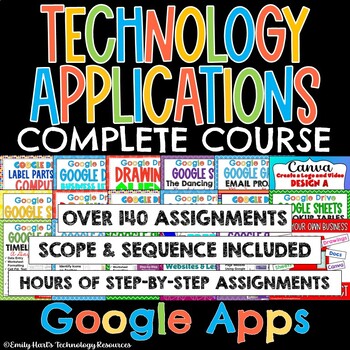 Preview of TECHNOLOGY APPLICATIONS COMPLETE COURSE - FULL YEAR - GOOGLE - COMPUTER BUNDLE