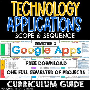 Preview of TECHNOLOGY APPLICATIONS - SCOPE & SEQUENCE - 2nd Semester Course Guide - GOOGLE