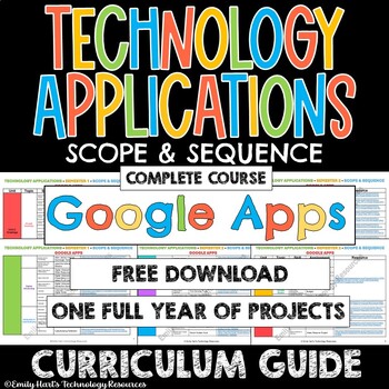 Preview of TECHNOLOGY APPLICATIONS - SCOPE & SEQUENCE - FULL YEAR Course Guide - GOOGLE