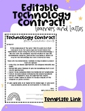 TECHNOLOGY/CHROMEBOOK CONTRACT | EDITABLE
