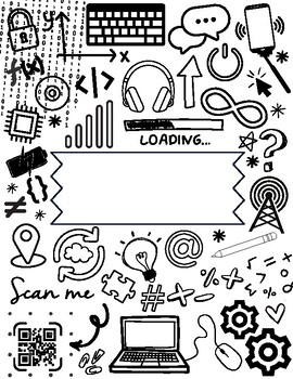 Preview of TECHNOLOGY Coloring Page | COMPUTER Science | STEAM Project Binder Cover