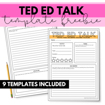 Preview of TED Ed Talk Template - FREEBIE