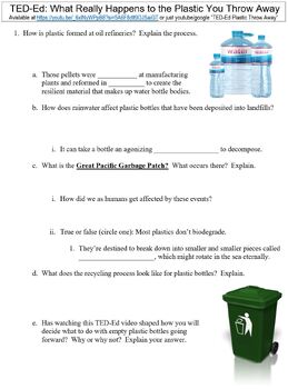 Preview of TED-Ed worksheet: What Really Happens to the Plastic You Throw Away