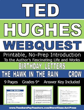Preview of TED HUGHES Webquest | Worksheets | Printables