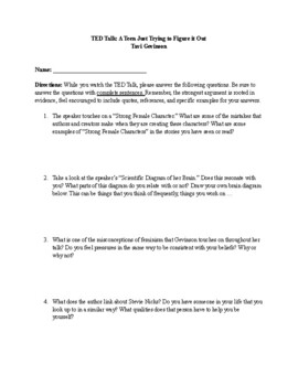 Preview of TED Talk: A Teen Just Trying to Figure It Out (Worksheet)