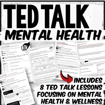 Preview of TED Talk Mental Health and Wellness Bundle | 8 Lessons
