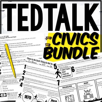 Preview of TED Talk Civics Bundle (8 Lessons)