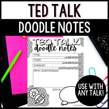Preview of TED Talk Doodle Notes Graphic Organizer
