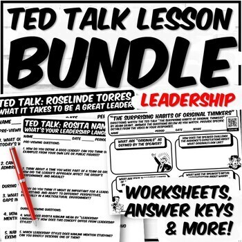 Preview of TED Talk Leadership Bundle | 5 Lessons