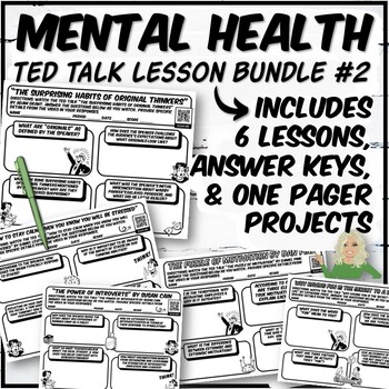 Preview of TED Talk Bundle: 6 Talks About Mental Health and Wellness (TED Talk Bundle #2)