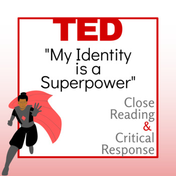 Preview of TED Talk "My Identity is a Superpower" America Ferrera Close Reading & Activity