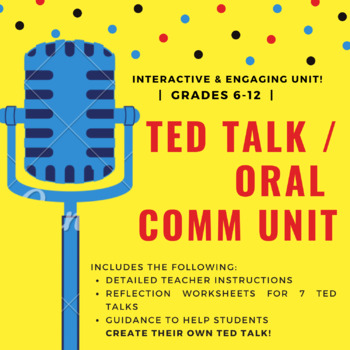 Preview of TED Talk / Oral Communication / Public Speaking Unit