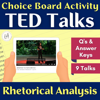 Preview of Rhetorical Analysis of Ted Talks Worksheets - Persuasion & Ted Talk Activities