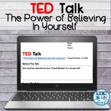 TED Talk Worksheet: The Power of Believing in Yourself (PD