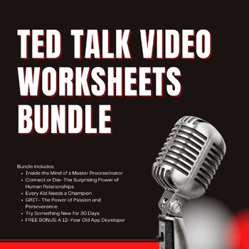 Preview of TED Talk Video Worksheet Bundle