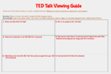 TED Talk Viewing Guide (Excellent for distance learning!)