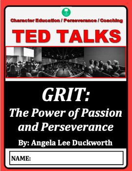 Preview of TED Talk Viewing Guide: Grit & The Power of Perseverance