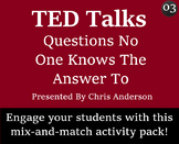 TED Talk Worksheet and Activity Pack - 03- Questions No On