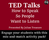 TED Talk Worksheet and Activity Pack -04- How to Speak so 