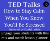 TED Talk Worksheet and Activity Pack - 15 - How to Stay Calm