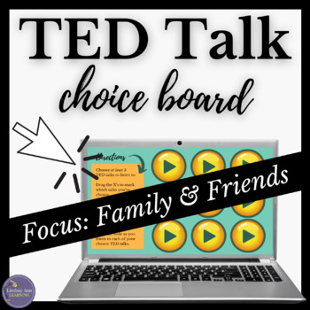 Preview of TED Talks About Family & Friend Relationships Digital Choice Board Activity