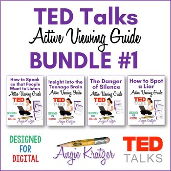 Preview of TED Talk Worksheet BUNDLE - TED Talks Worksheets - Notes & Viewing Guides