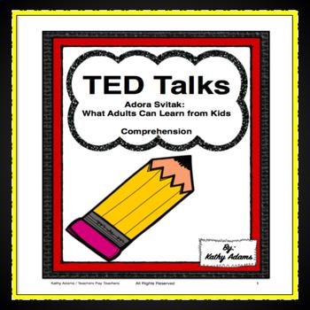 Preview of TED Talks Comprehension  (Adora Svitak: What Adults Can Learn From Kids)