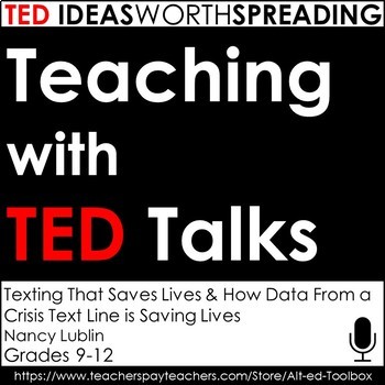 Preview of TED Talks Lesson (Texting That Saves Lives)