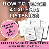 How to teach Academic Listening Skills - A worksheet for a