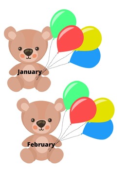 Preview of TEDDY BEAR BIRTHDAY BOARD