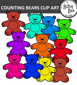 Preview of TEDDY BEAR COUNTERS  CLIP ART  FREEBIE
