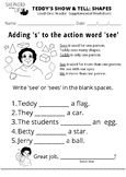 TEDDY'S SHOW & TELL: SHAPES- 'Adding 's' to the Action Wor